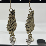 Angel Wing with Arrow drop earrings