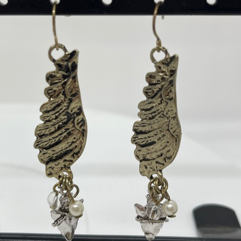 Angel Wing with Arrow drop earrings
