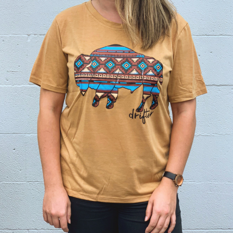 Aztec Buffalo Mustard T-Shirt