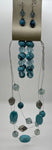 Blue Multi strand necklace set
