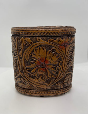 Leather print Toothbrush Holder
