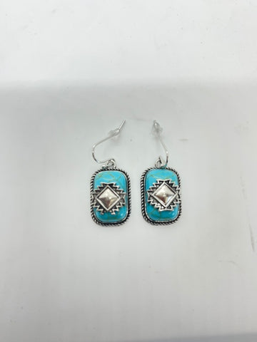 Silver and Turquoise Stone earrings