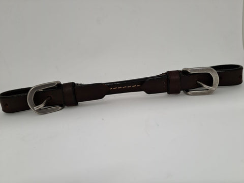 Leather Curb/Slobber Strap With Buckles